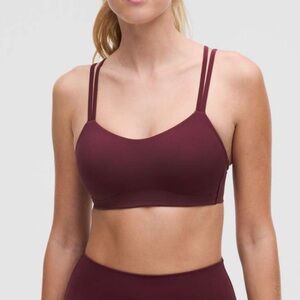 lululemon burgundy strappy sports bra